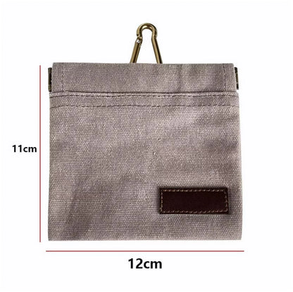 Portable Pet Treat Bag - Durable Canvas Pouch with Carabiner for Dogs & Cats